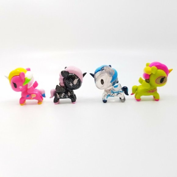 Just Play Tokidoki Unicorn Vinyl Mini Action Figure Lot of 4 Zephyra Lightning - Picture 2 of 7